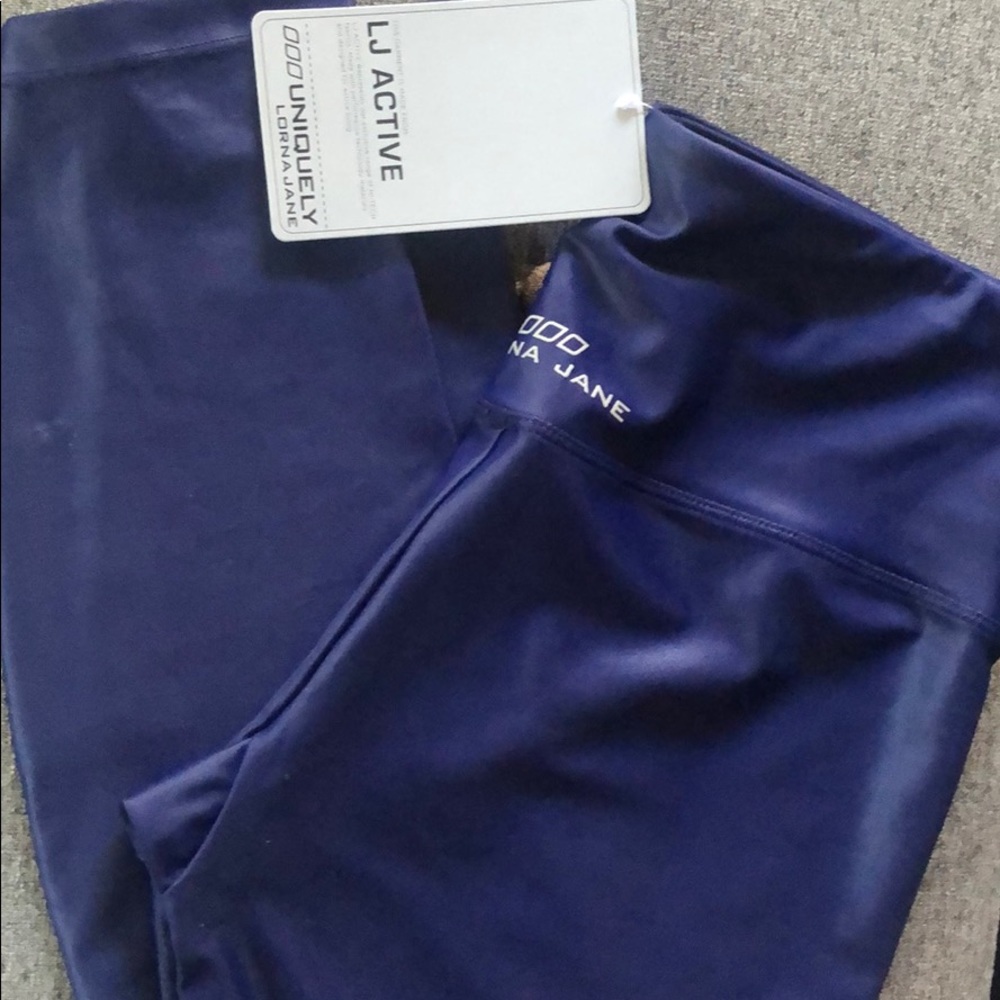 Lorna Jane LJ Metallic Core F/L Tight NWT Large